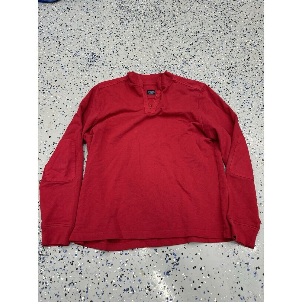 Untuckit Sweater Mens‎ XL Red Heavyweight Pullover 1/4 zip Mock Sweat Shirt